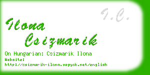 ilona csizmarik business card